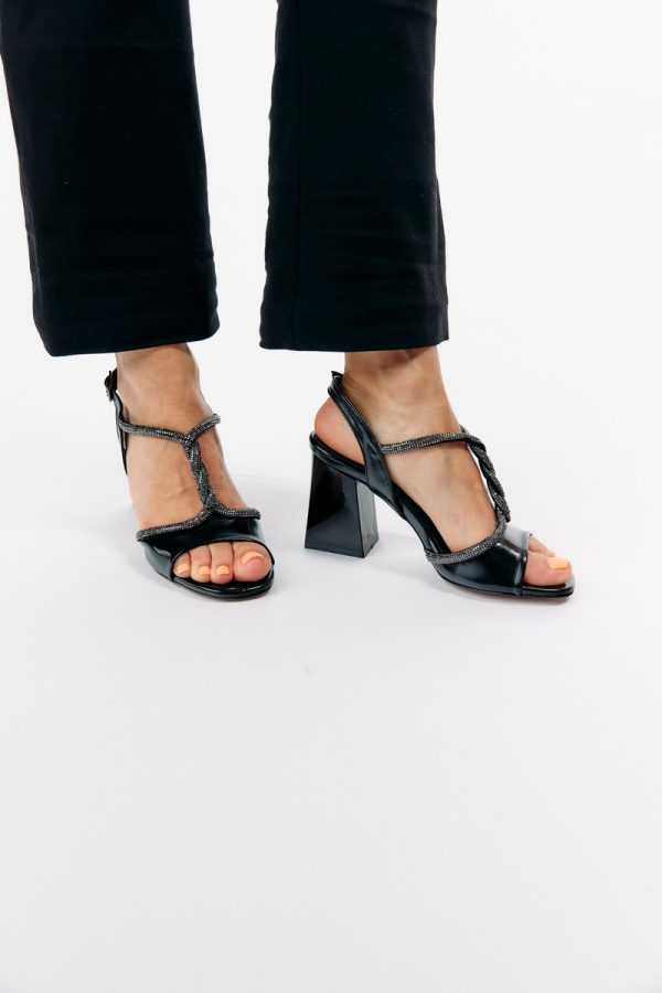 Sandale Dama cu Toc Gros Negru BS808SN2304131 119