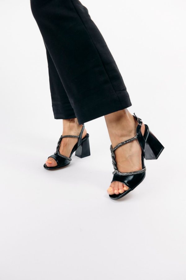 Sandale Dama cu Toc Gros Negru BS808SN2304131 121