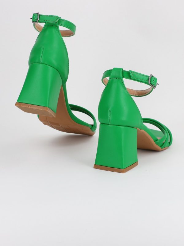 Sandale Dama cu Toc Gros Verde BS1050SN2304136 126