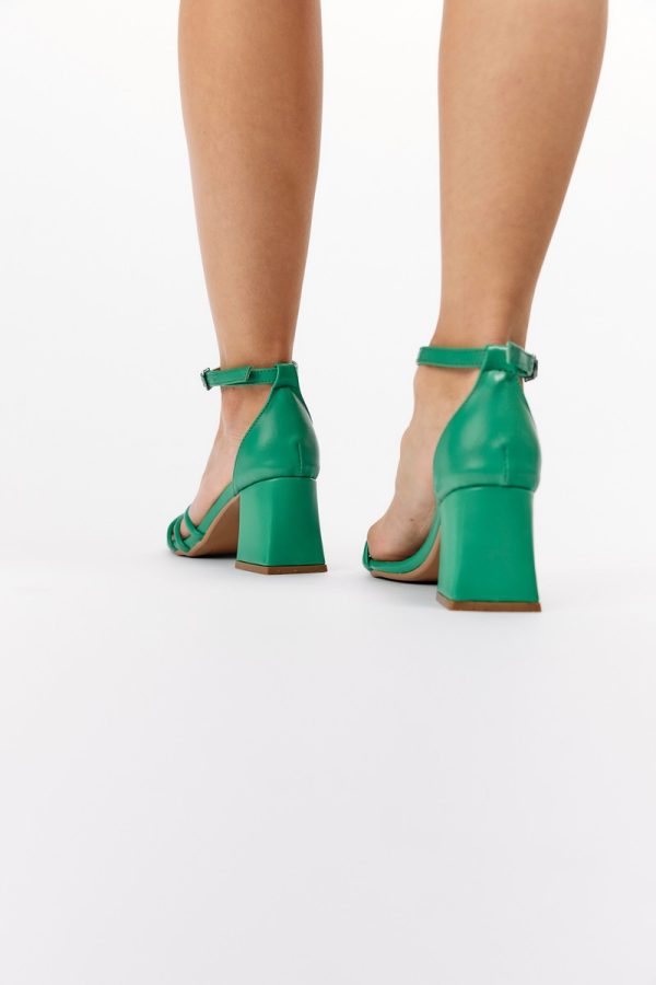 Sandale Dama cu Toc Gros Verde BS1050SN2304136 125