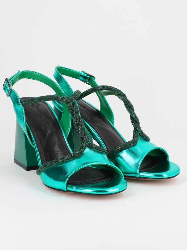 Sandale Dama cu Toc Gros Verde BS808SN2304130 120
