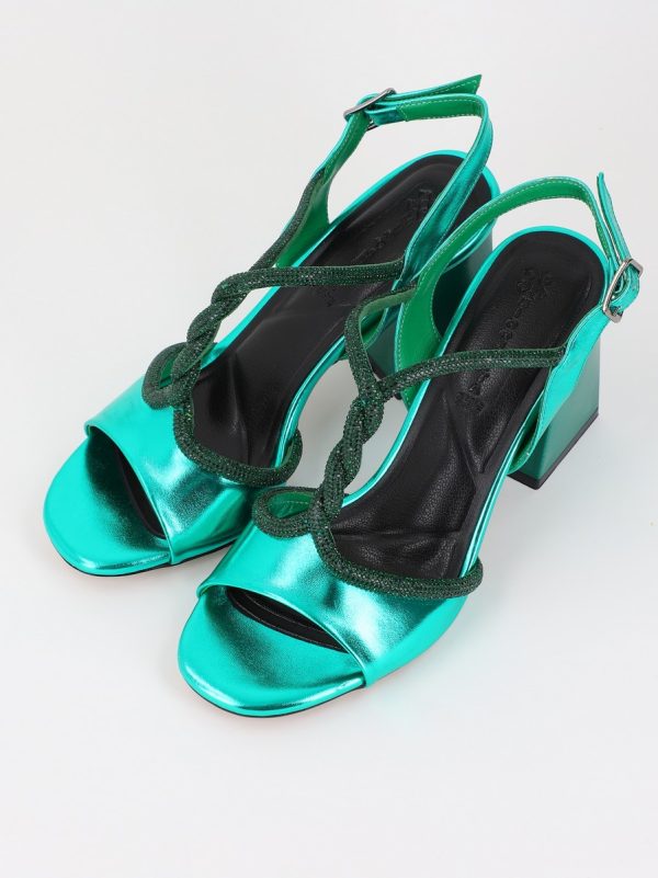 Sandale Dama cu Toc Gros Verde BS808SN2304130 125