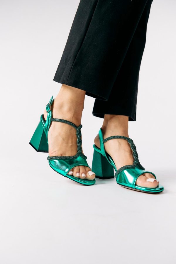 Sandale Dama cu Toc Gros Verde BS808SN2304130 119