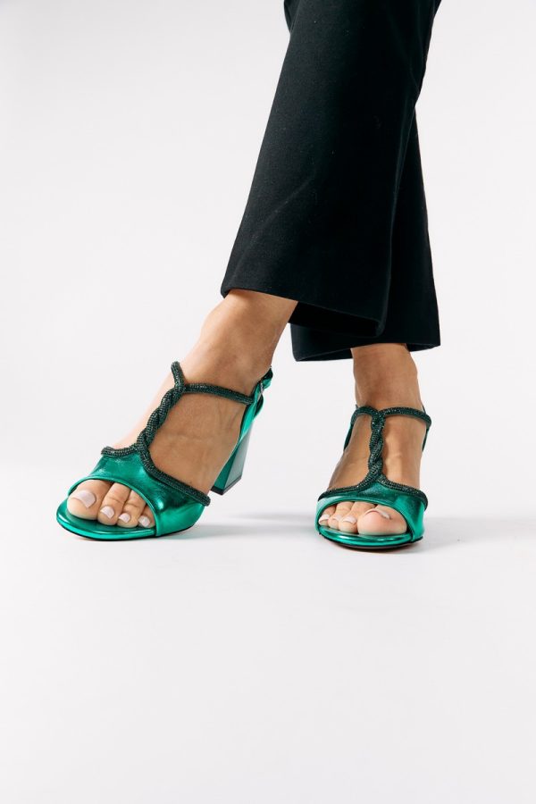 Sandale Dama cu Toc Gros Verde BS808SN2304130 123