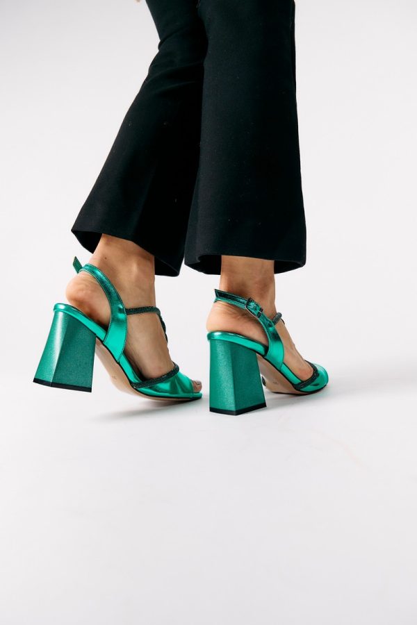 Sandale Dama cu Toc Gros Verde BS808SN2304130 126