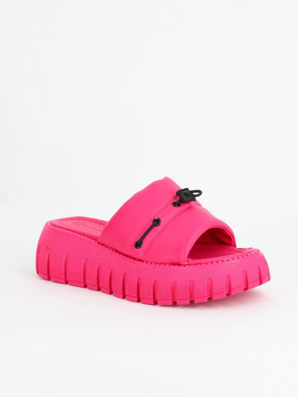 Papuci Dama talpă groasă Piele eco Fuchsia (BS611TR2305558) 120