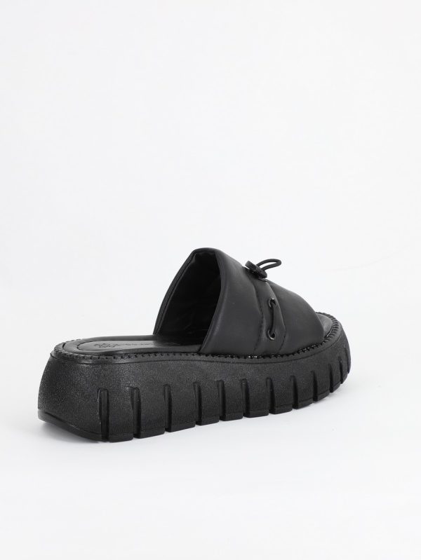 Papuci Dama talpă groasă Piele eco Negru (BS611TR2305559) 123