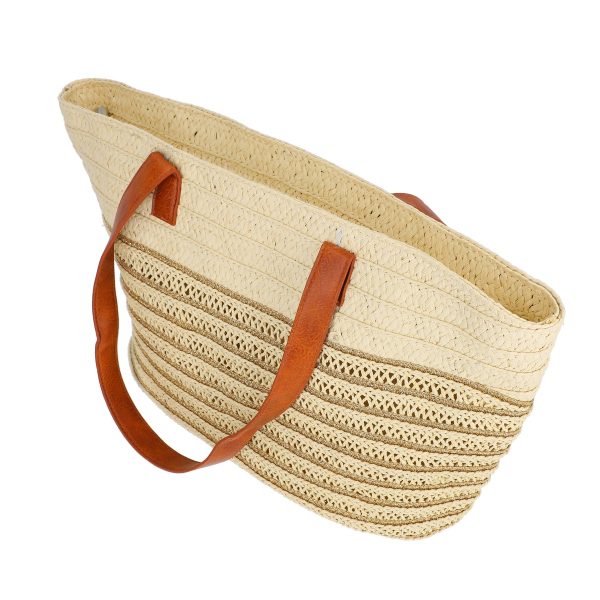 Genti de plajă paie naturale Bej Emeraude (BS2211P230654) 124
