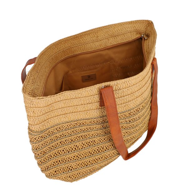 Genti de plajă paie naturale Maro Emeraude (BS2211P230655) 120