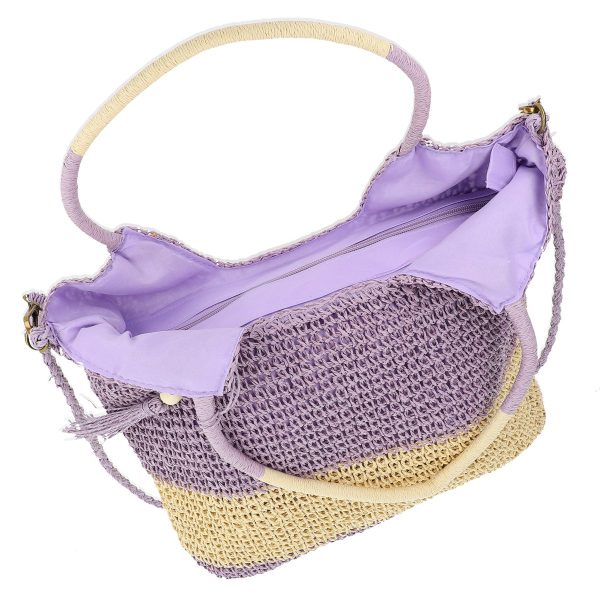 Geanta de plaja cu ciucuri Mov Turbo Bags (BS931B2306035) 120