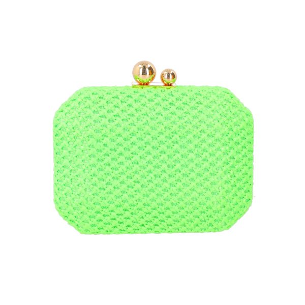 Geanta evenimente de dama din material sintetic verde inchidere cu accesoriu metalic BS4822SX2306756 120