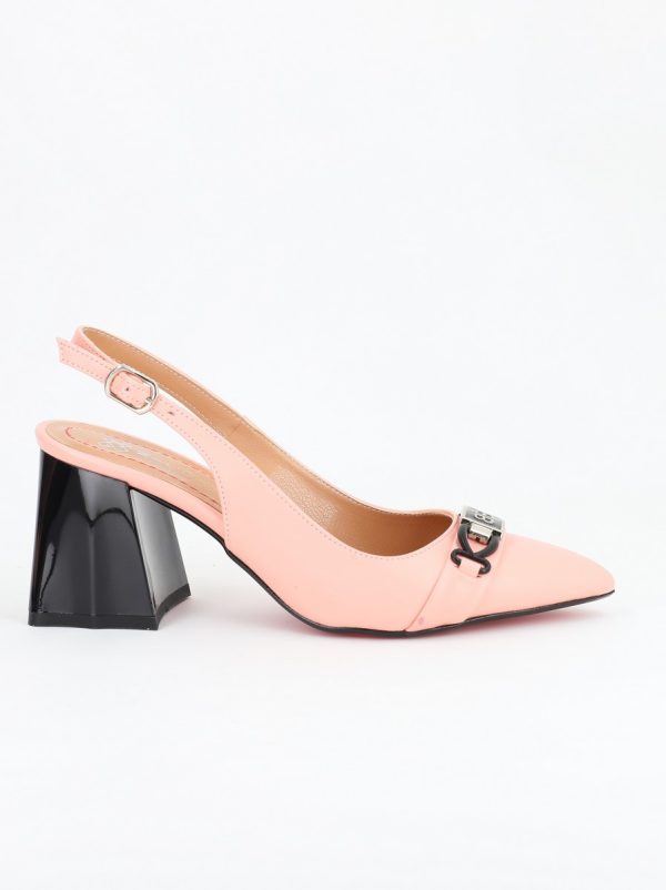Pantofi Dama cu Toc ascutit Piele Eco Roz BS742PT2305421 121