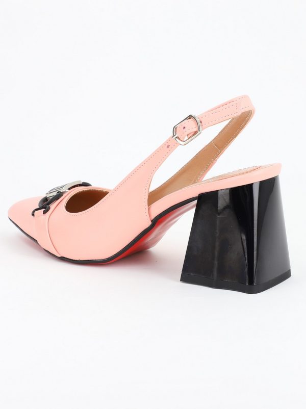 Pantofi Dama cu Toc ascutit Piele Eco Roz BS742PT2305421 119