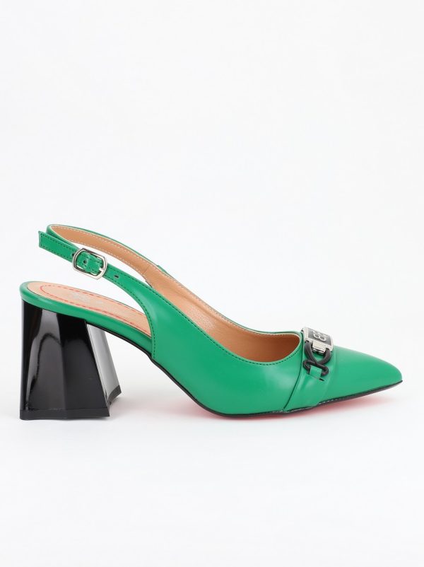 Pantofi Dama cu Toc ascutit Piele Eco Verde BS742PT2305417 121