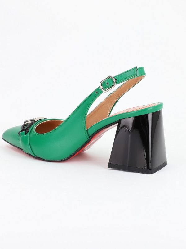 Pantofi Dama cu Toc ascutit Piele Eco Verde BS742PT2305417 119