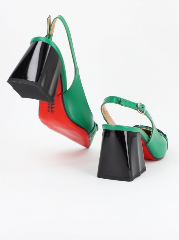 Pantofi Dama cu Toc ascutit Piele Eco Verde BS742PT2305417 120