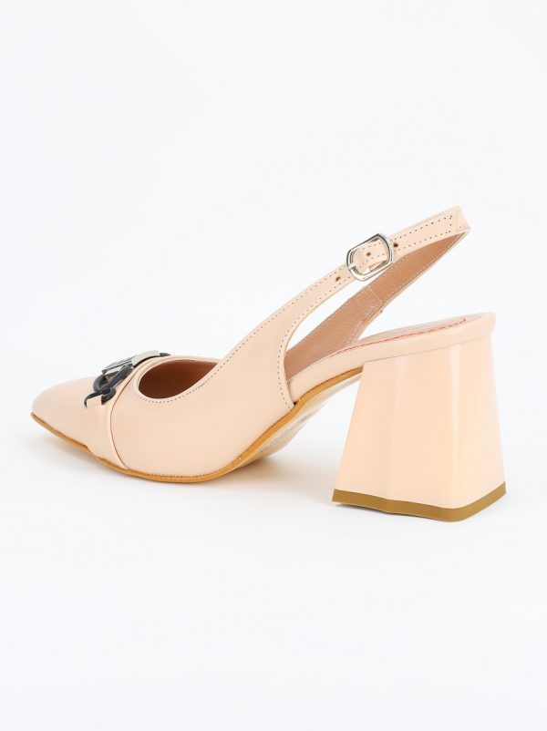 Pantofi Dama cu Toc ascutit Piele Eco Bej BS742PT2305418 119