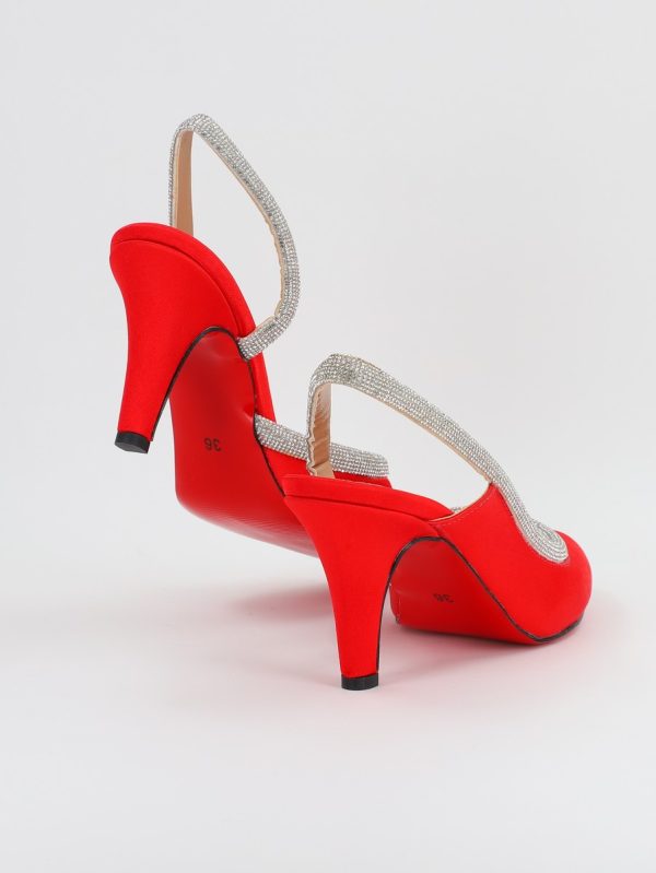 Pantofi Dama cu Toc Subtire Varf Ascutit Rosu (BS707AY2305515) 121