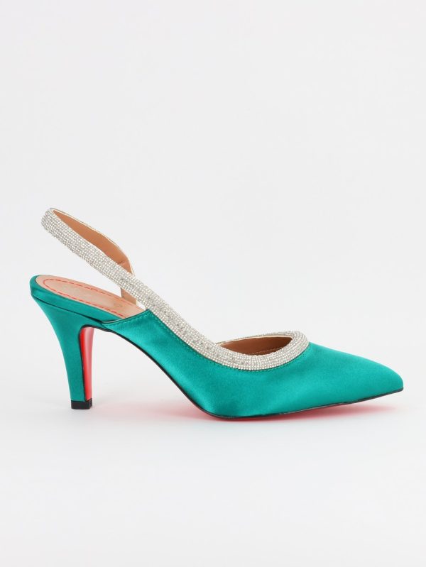 Pantofi Dama cu Toc Subtire Varf Ascutit Verde (BS707AY2305513) 119