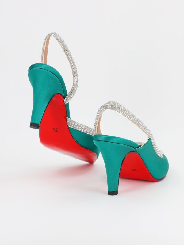 Pantofi Dama cu Toc Subtire Varf Ascutit Verde (BS707AY2305513) 121