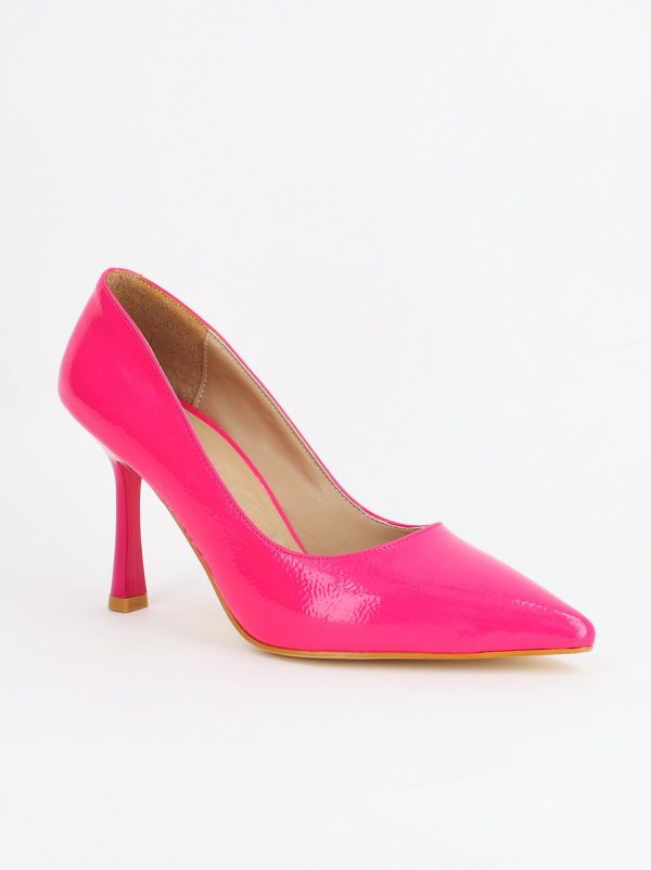 Pantofi Dama cu Toc varf ascutit Piele Eco Fuchsia (BS8901AY2305432) 128