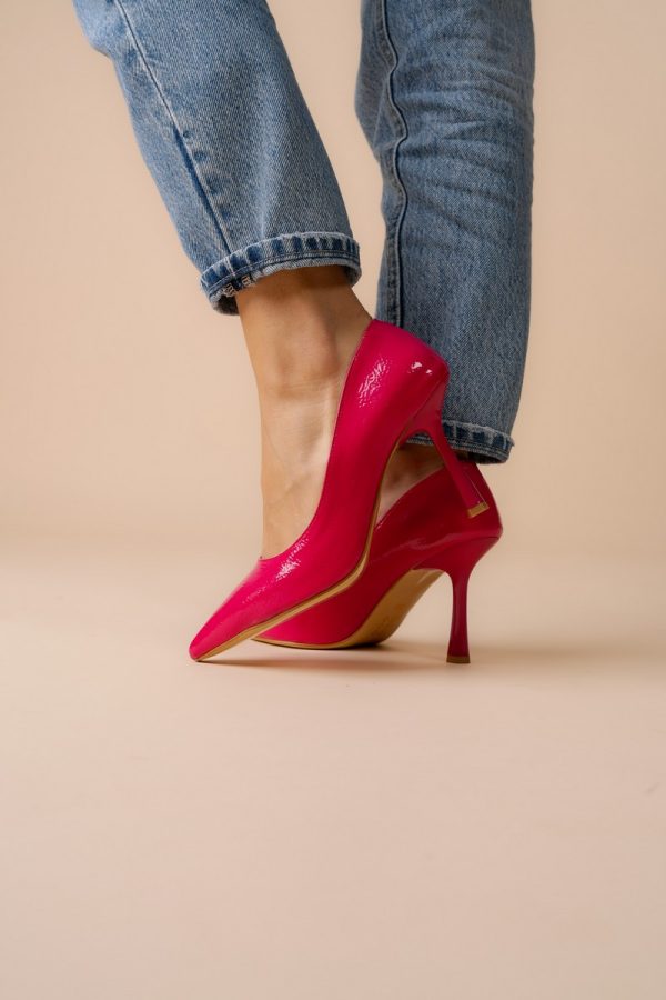 Pantofi Dama cu Toc varf ascutit Piele Eco Fuchsia (BS8901AY2305432) 121