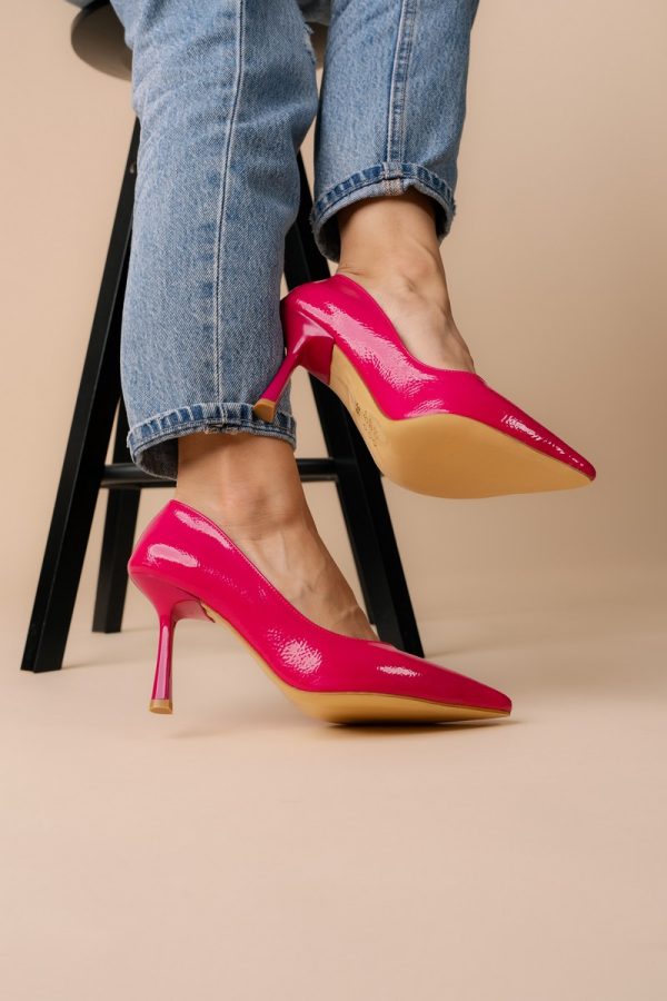 Pantofi Dama cu Toc varf ascutit Piele Eco Fuchsia (BS8901AY2305432) 119