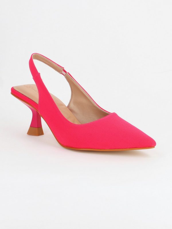 Incaltaminte Dama - Pantofi Dama cu Toc varf ascutit Piele Eco Fuchsia (BS8918AY2305443)