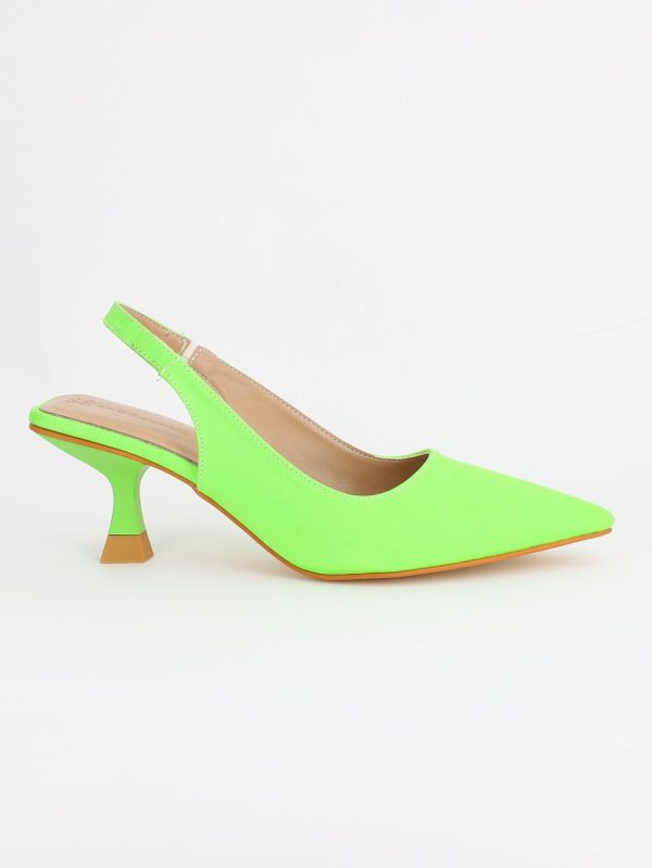 Pantofi Dama cu Toc varf ascutit Piele Eco verde lemon (BS8918AY2305446) 120