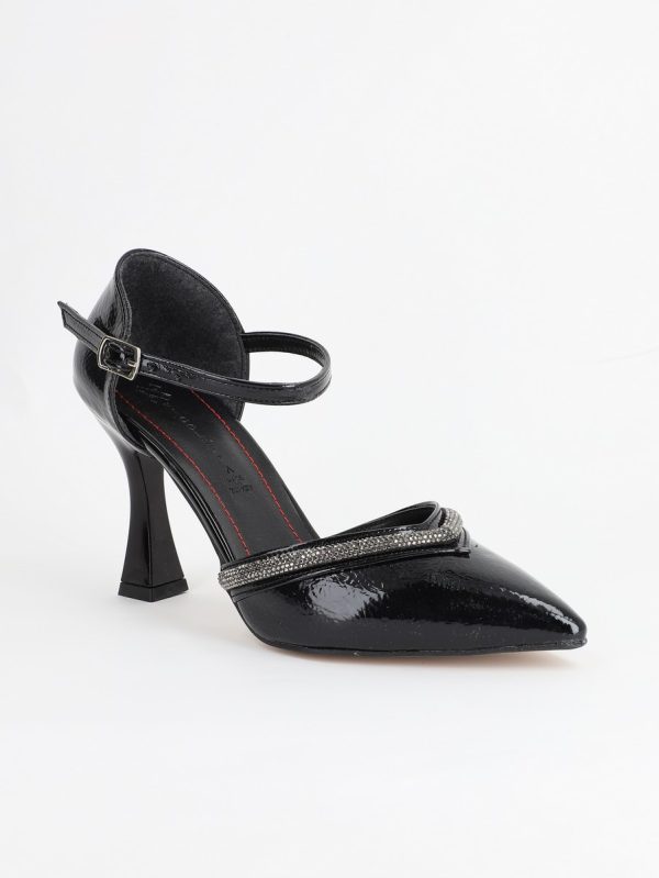 Pantofi Dama cu Toc varf ascutit Piele Eco Negru (BS103AY2305455) 120