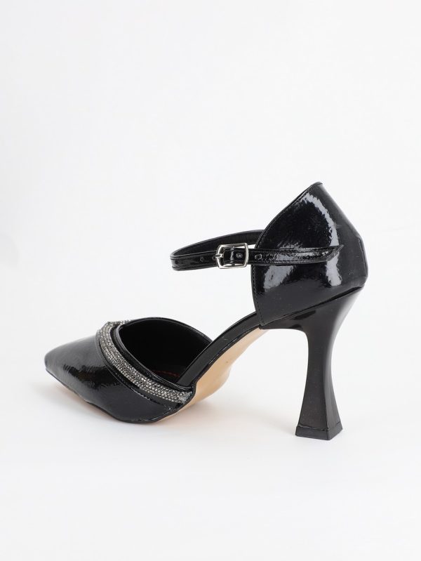 Pantofi Dama cu Toc varf ascutit Piele Eco Negru (BS103AY2305455) 119