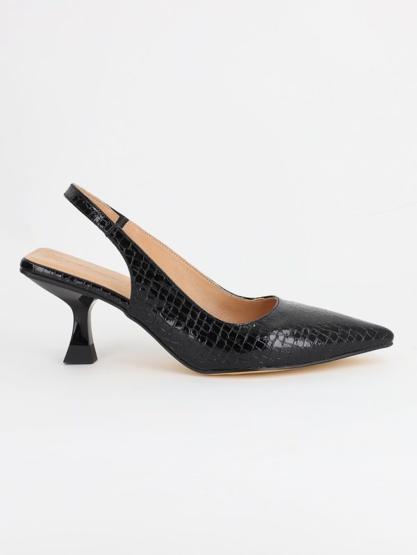 Pantofi Dama cu Toc varf ascutit Piele Eco negru (BS8918AY2305447) 120