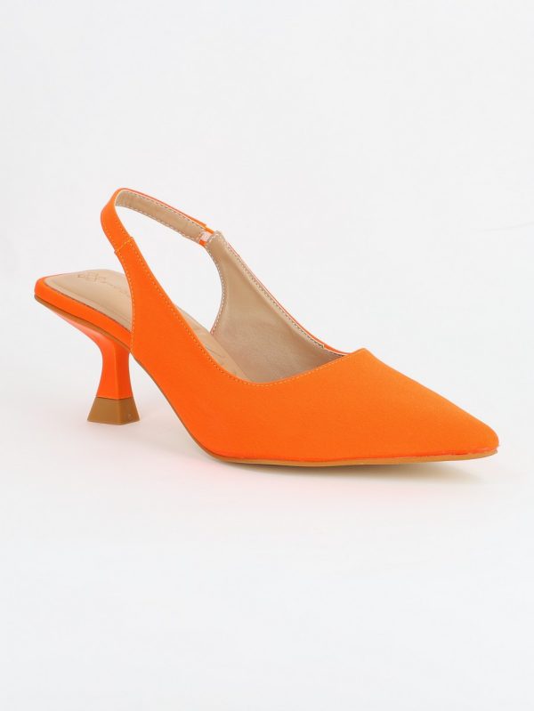 Uncategorized - Pantofi Dama cu Toc varf ascutit Piele Eco portocaliu (BS8918AY2305448)