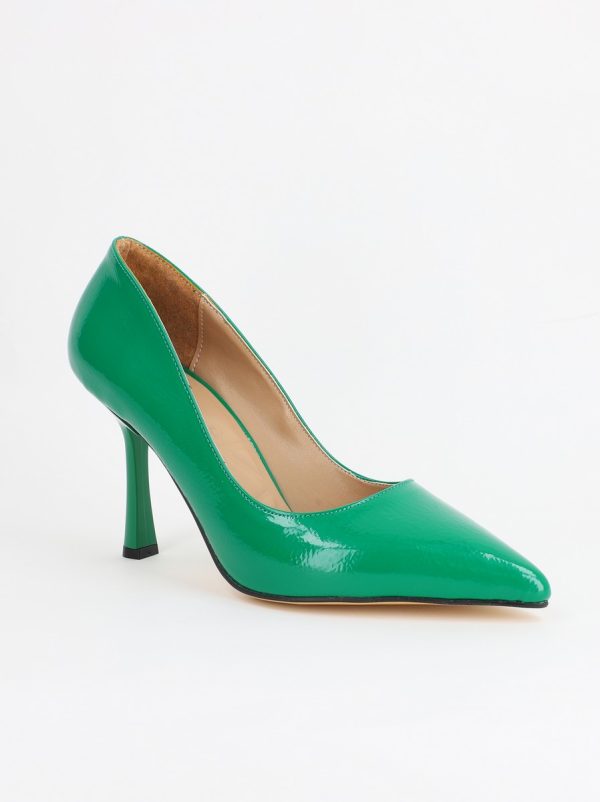 Pantofi Dama cu Toc varf ascutit Piele Eco Verde (BS8901AY2305431) 128