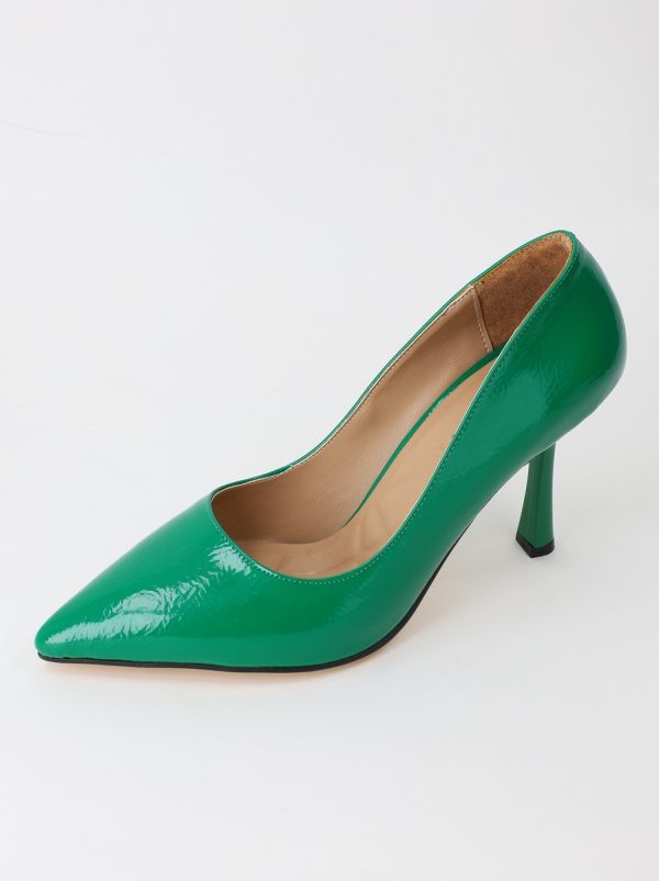 Pantofi Dama cu Toc varf ascutit Piele Eco Verde (BS8901AY2305431) 122