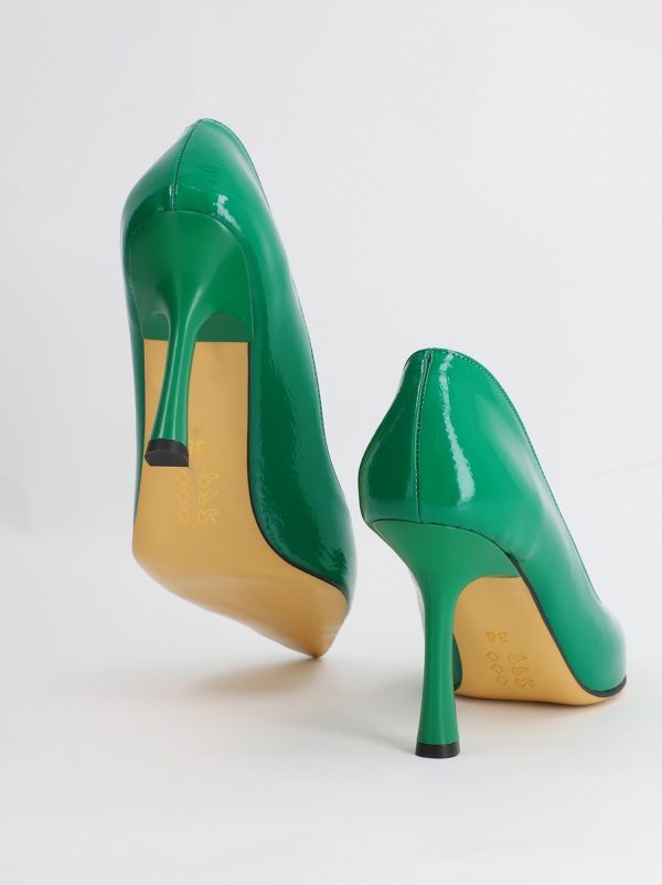 Pantofi Dama cu Toc varf ascutit Piele Eco Verde (BS8901AY2305431) 124