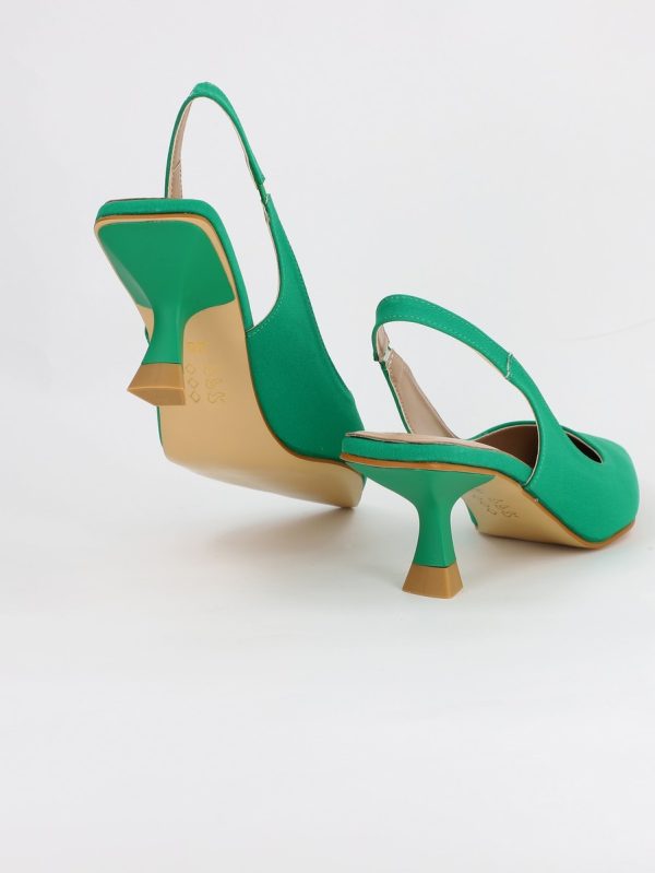 Pantofi Dama cu Toc varf ascutit Piele Eco Verde (BS8918AY2305442) 119