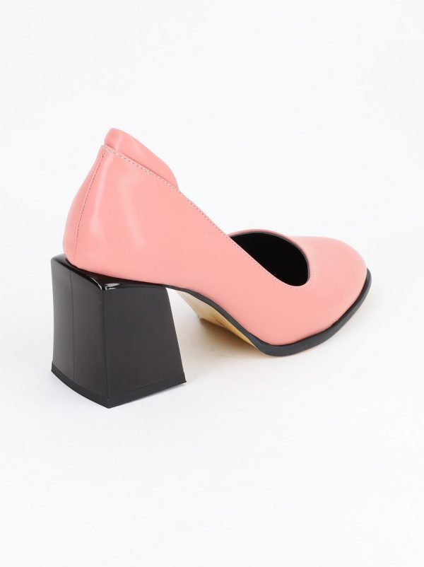 Pantofi Dama Piele Ecologica cu Toc Roz - BS612PT2305403 121