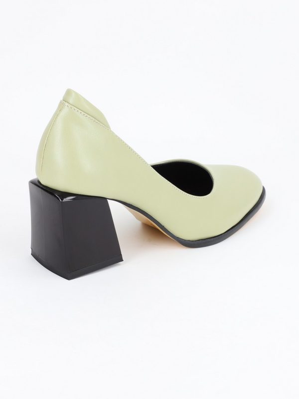 Pantofi Dama Piele Ecologica cu Toc Verde mentă- BS612PT2305402 121