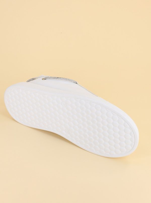 Pantofi Sport Dama Piele Ecologică Alb cu Șiret Talpa Groasa - BS2735SP2305588 119