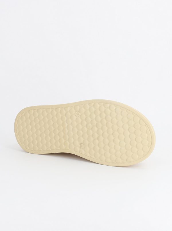 Pantofi Sport Dama Piele Ecologică Bej cu Șiret Talpa Groasa - BS2735SP2305586 119