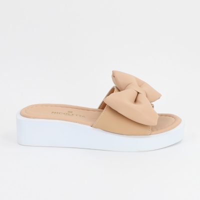 Papuci Dama talpa groasa fundita Piele eco Bej (BS4040TR2305583)