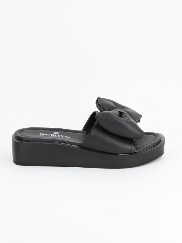 Papuci Dama talpa groasa fundita Piele eco Negru (BS4040TR2305583) 119