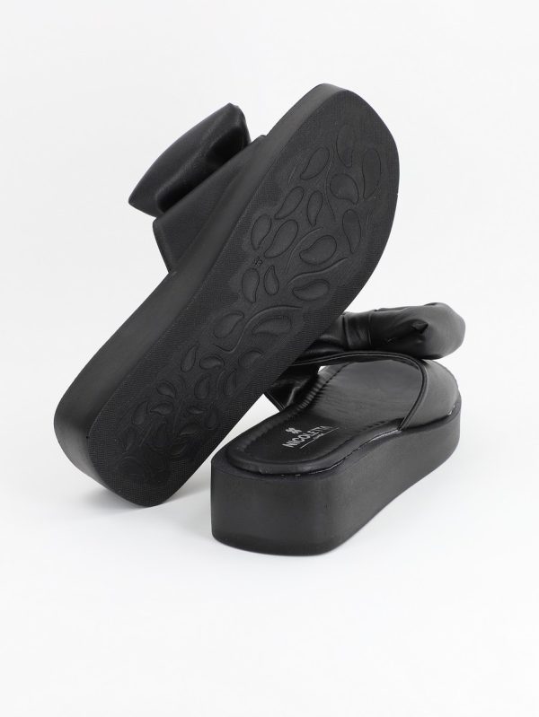 Papuci Dama talpa groasa fundita Piele eco Negru (BS4040TR2305583) 121