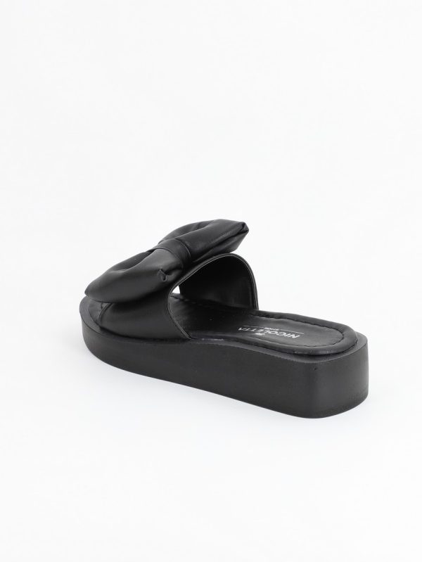 Papuci Dama talpa groasa fundita Piele eco Negru (BS4040TR2305583) 122