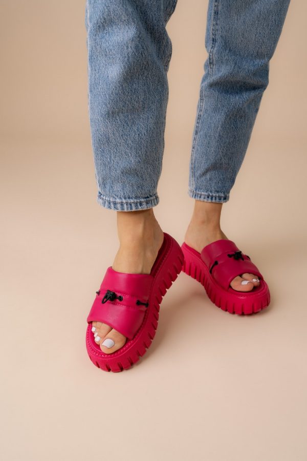 Papuci Dama talpă groasă Piele eco Fuchsia (BS611TR2305558) 125