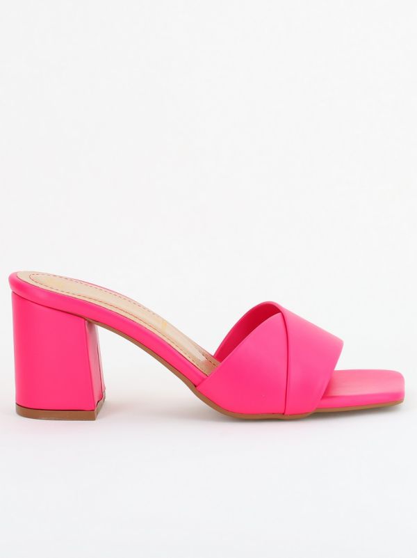 Saboti Dama toc gros Piele eco Fucsia (BS2055TR2305543) 122