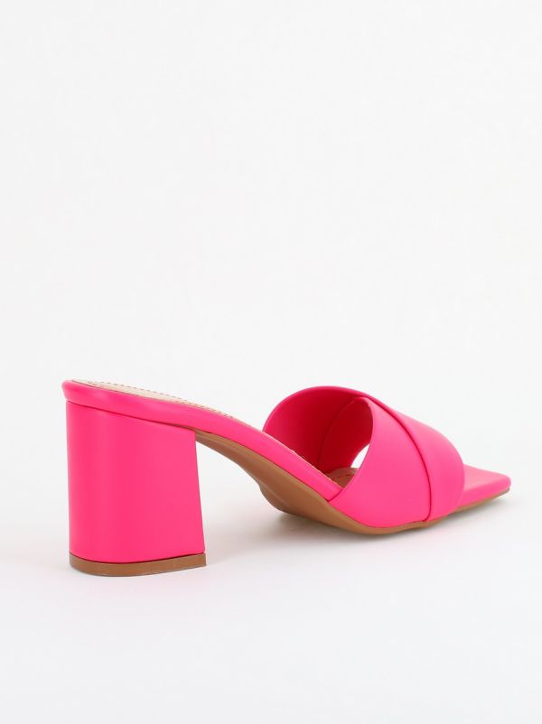 Saboti Dama toc gros Piele eco Fucsia (BS2055TR2305543) 124