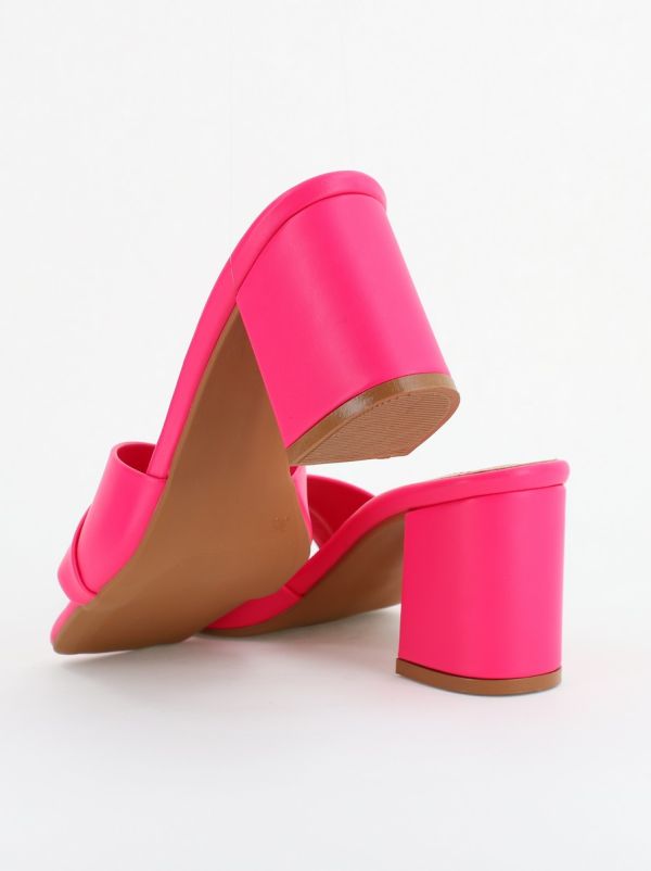 Saboti Dama toc gros Piele eco Fucsia (BS2055TR2305543) 120
