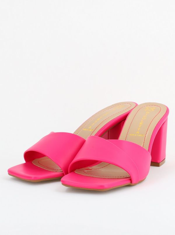 Saboti Dama toc gros Piele eco Fucsia (BS2055TR2305543) 126